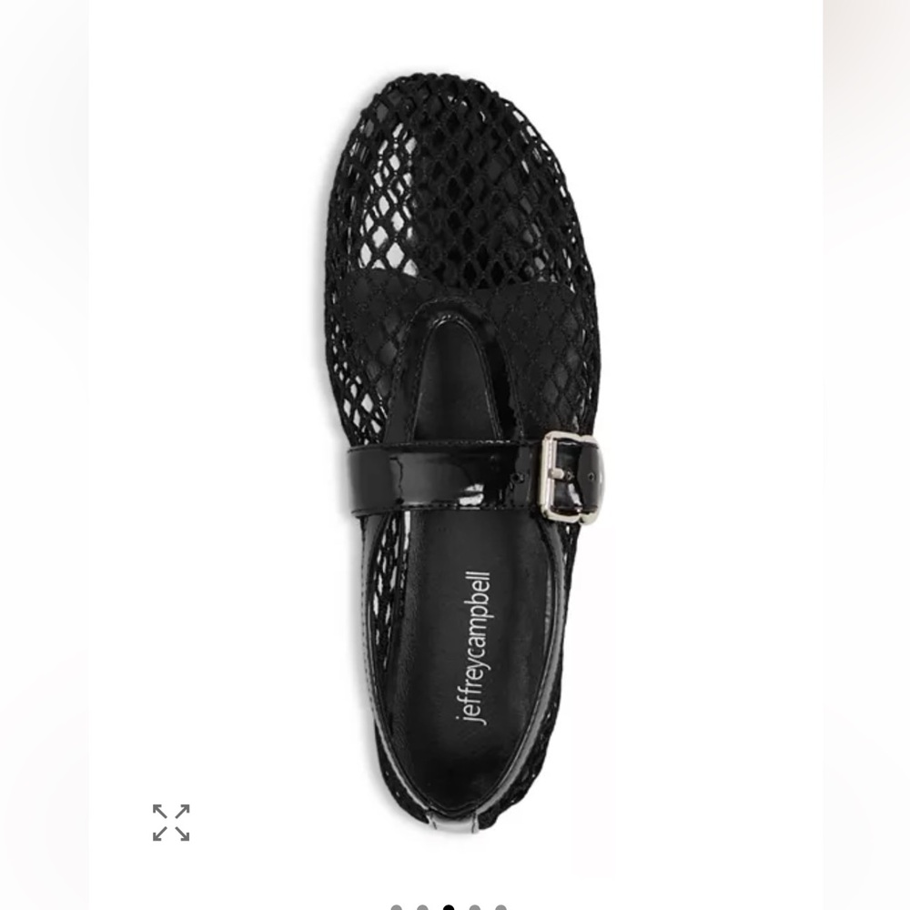 Jeffrey Campbell Black Mesh Mary Jane Loafers